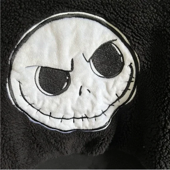 Disney The Nightmare Before Christmas sweatshirt black white Jack sherpa crop - Picture 4 of 9